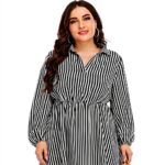 Abito elegante donna stampa righe TOWARDSNAN per feste mare