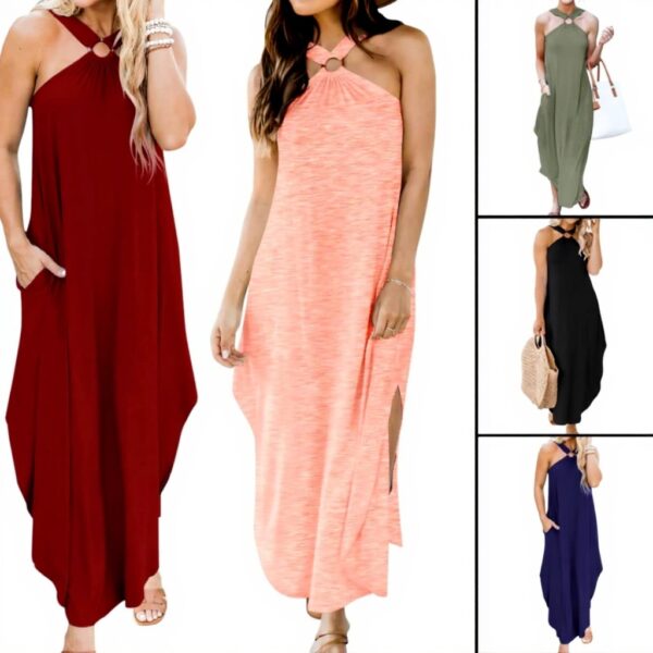 Abito lungo casual TOWARDSNAN orlo irregolare senza maniche