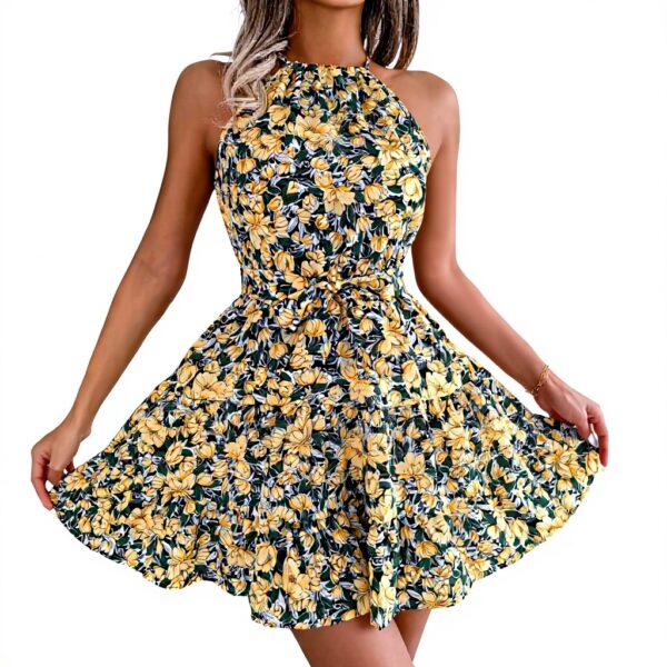 Abito lungo senza maniche YCHUCH donna vacanze mare cotone