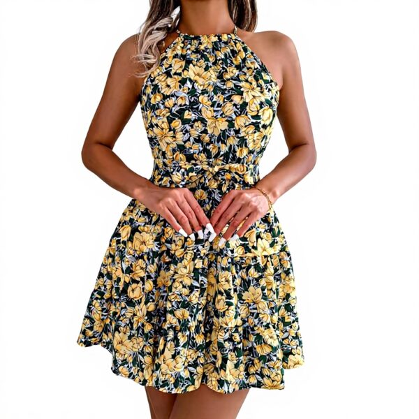 Abito lungo senza maniche YCHUCH donna vacanze mare cotone