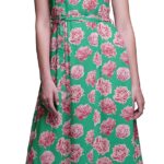 Bimba Abito Donna Rayon Scollo Rotondo Verde Mare XL-0