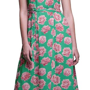 Bimba Abito Donna Rayon Scollo Rotondo Verde Mare XL-0