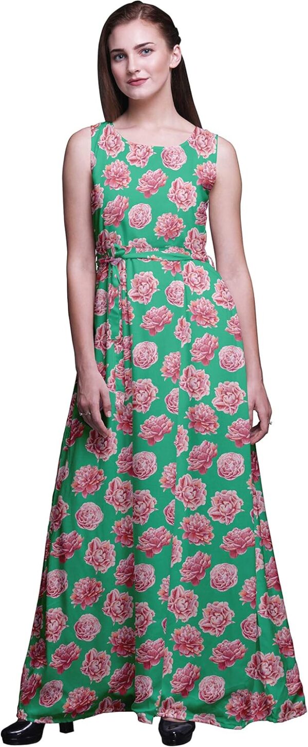 Bimba Abito Donna Rayon Scollo Rotondo Verde Mare XL-0