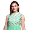 Bimba Mare Verde Geometrico Abito Anarkali Donna Kurtis