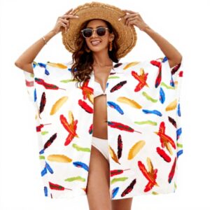 Cardigan kimono donna YCHUCH copricostume mare piscina