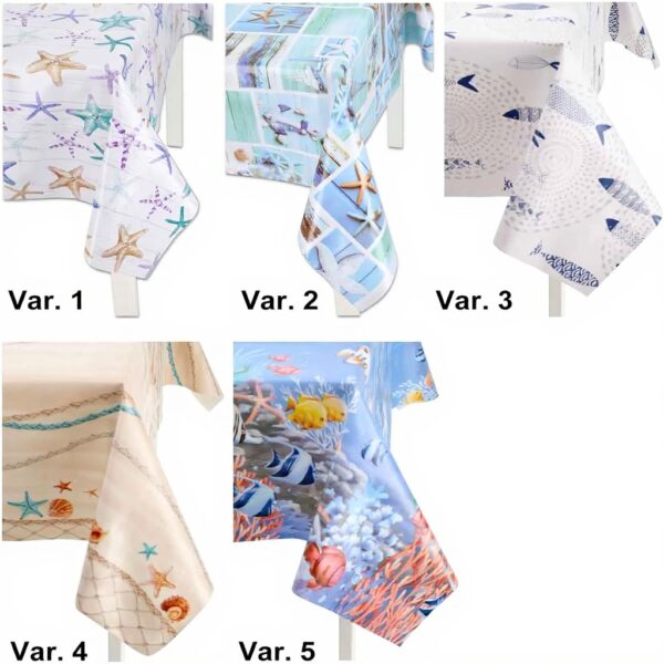 Casatessile Tovaglia plastificata Italiana Mare impermeabile