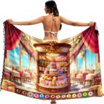 Copricostume da bagno donna RPLIFE gonna avvolgente morbido