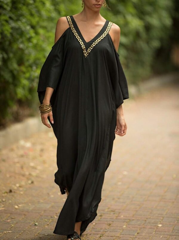 Copricostume Donna Vestito Lungo Mare Caftano Boho Chic-1