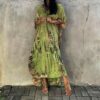 Copricostume Donna Caftano Mare Boho Chic Maxi Dress-3