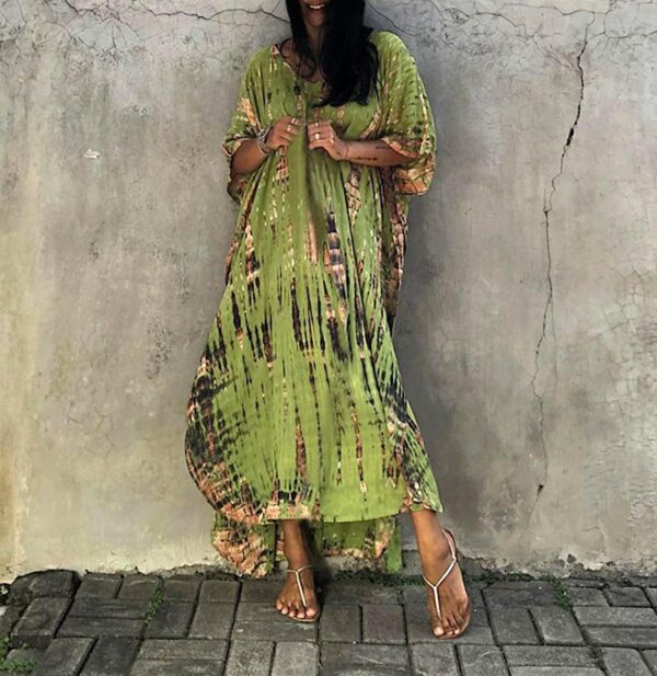 Copricostume Donna Caftano Mare Boho Chic Maxi Dress-3