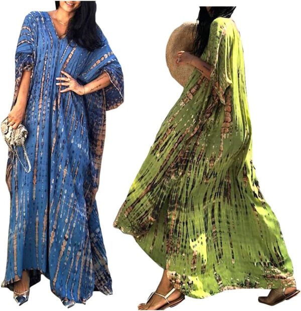 Copricostume Donna Caftano Mare Boho Chic Maxi Dress-0