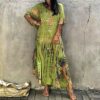 Copricostume Donna Caftano Mare Boho Chic Maxi Dress-4