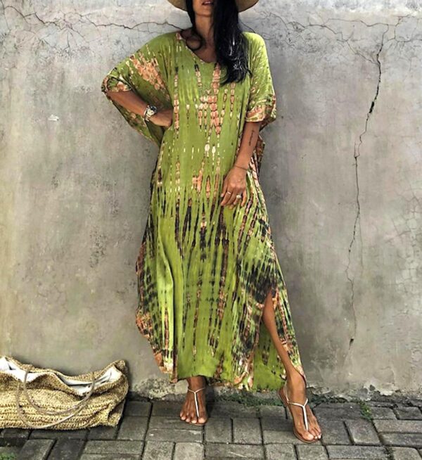 Copricostume Donna Caftano Mare Boho Chic Maxi Dress-4