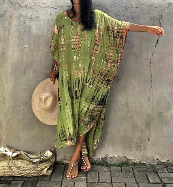 Copricostume Donna Caftano Mare Boho Chic Maxi Dress-1