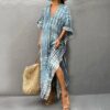 Copricostume Donna Caftano Vestito Lungo Mare Boho Chic-1