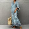 Copricostume Donna Caftano Vestito Lungo Mare Boho Chic-3