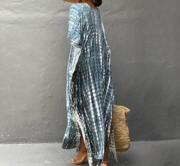 Copricostume Donna Caftano Vestito Lungo Mare Boho Chic-2