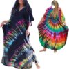 Copricostume Donna Caftano Vestito Mare Boho Chic Nero-0