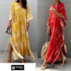 Copricostume Donna Caftano Vestito Lungo Mare Boho Chic-1