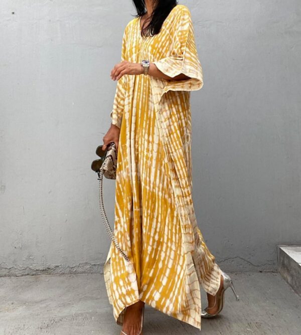 Copricostume Donna Caftano Vestito Lungo Mare Boho Chic-4