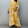 Copricostume Donna Caftano Vestito Lungo Mare Boho Chic-3