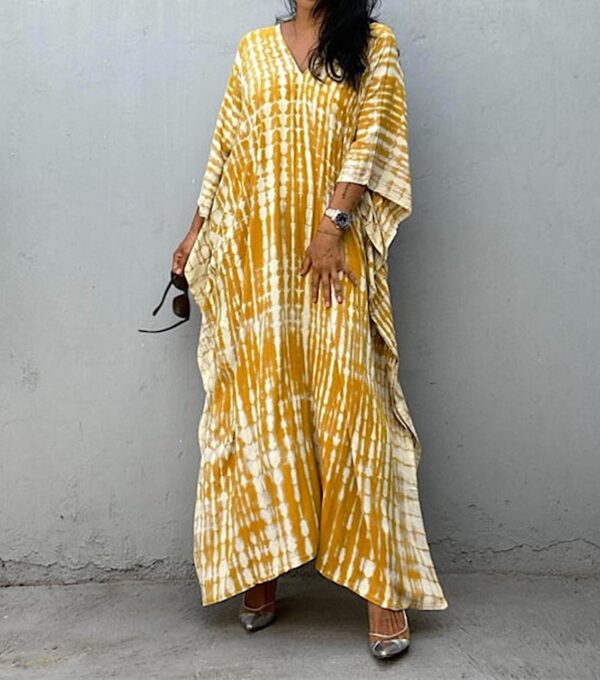 Copricostume Donna Caftano Vestito Lungo Mare Boho Chic-3