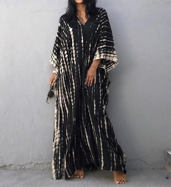 Copricostume Donna Caftano Vestito Mare Boho Chic Maxi-5