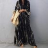 Copricostume Donna Caftano Vestito Mare Boho Chic Maxi-6