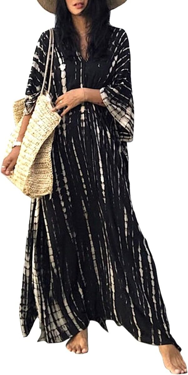 Copricostume Donna Caftano Vestito Mare Boho Chic Maxi-0