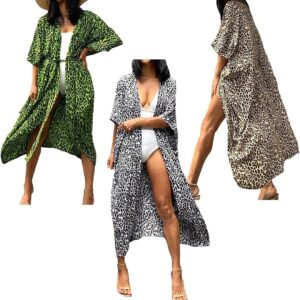 Copricostume Donna Caftano Vestito Lungo Mare Boho Chic-0