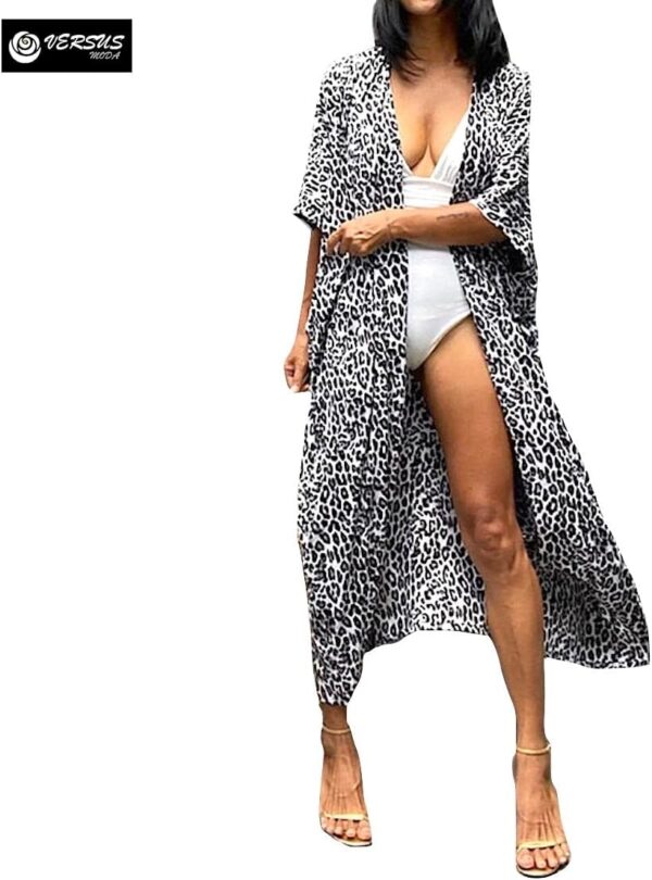 Copricostume Donna Caftano Vestito Lungo Mare Boho Chic-5