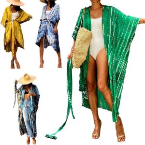 Copricostume Donna Caftano Vestito Mare Boho Chic Maxi Dress