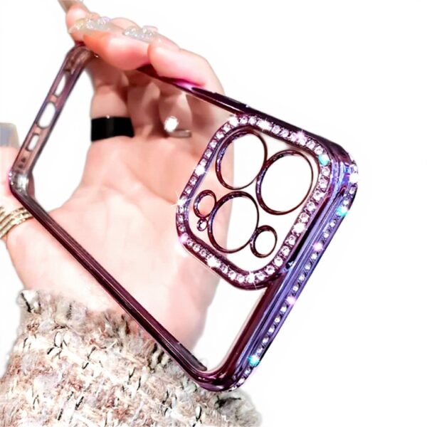 Custodia iPhone con brillantini ALLUPS silicone mare blu