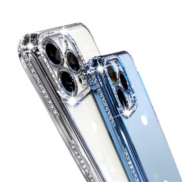 Custodia iPhone con brillantini ALLUPS silicone mare blu