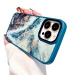 Custodia iPhone marmo diamantato glitterato silicone ALUKAP