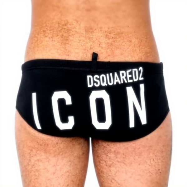 Slip mare DSQUARED2 uomo nero maxi stampa icon 54