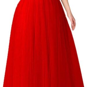 Gonna in rete donna maxi tulle vita alta floreale Generico-0