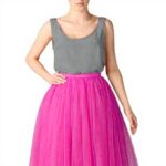 Generico Gonne Lunghe Donna Tulle Elastico A Pieghe