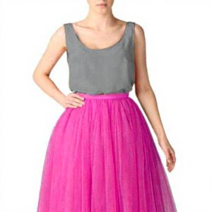 Generico Gonne Lunghe Donna Tulle Elastico A Pieghe