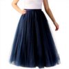 Gonna in Rete Donna Maxi Lunga Tulle Elastica Stampa