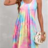 Vestito donna YCHUCH tie-dye spalline sottili viaggio estate-3