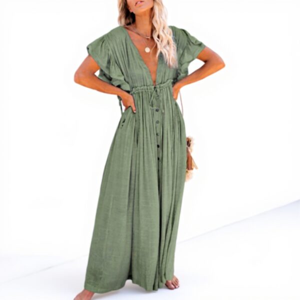 Maxi Vestito Copricostume Caftano Mare Donna COV0244