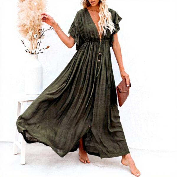 Maxi Vestito Copricostume Caftano Mare Donna COV0244