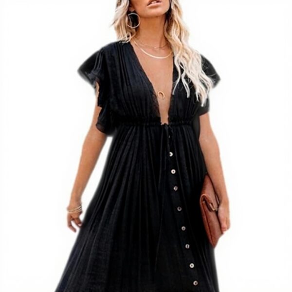 Maxi Vestito Copricostume Caftano Mare Donna COV0244