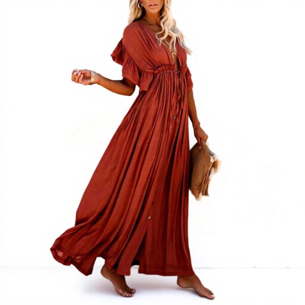 Maxi Vestito Copricostume Caftano Mare Donna COV0244