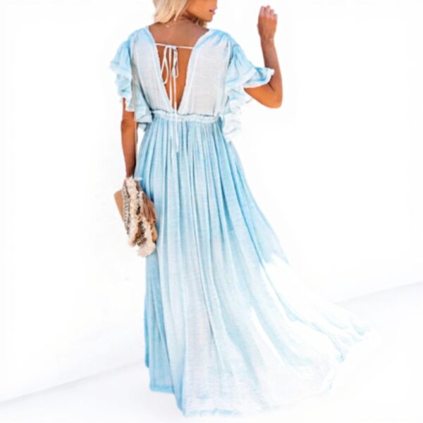 Maxi Vestito Copricostume Caftano Mare Donna COV0244