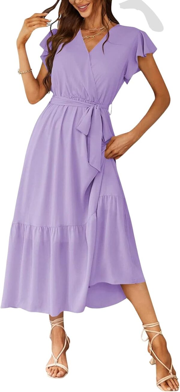 Vestiti Donna Onsoyours Abito Lungo Boho Fiori Viola Mare-0