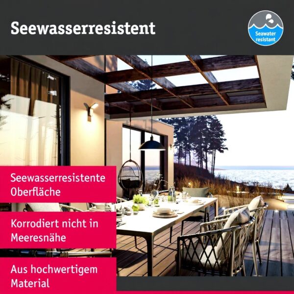 Lampada da parete esterni Paulmann Bako antracite resistente