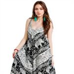 YOUR COZY Abito Donna Floreale Boho Senza Maniche Tasca